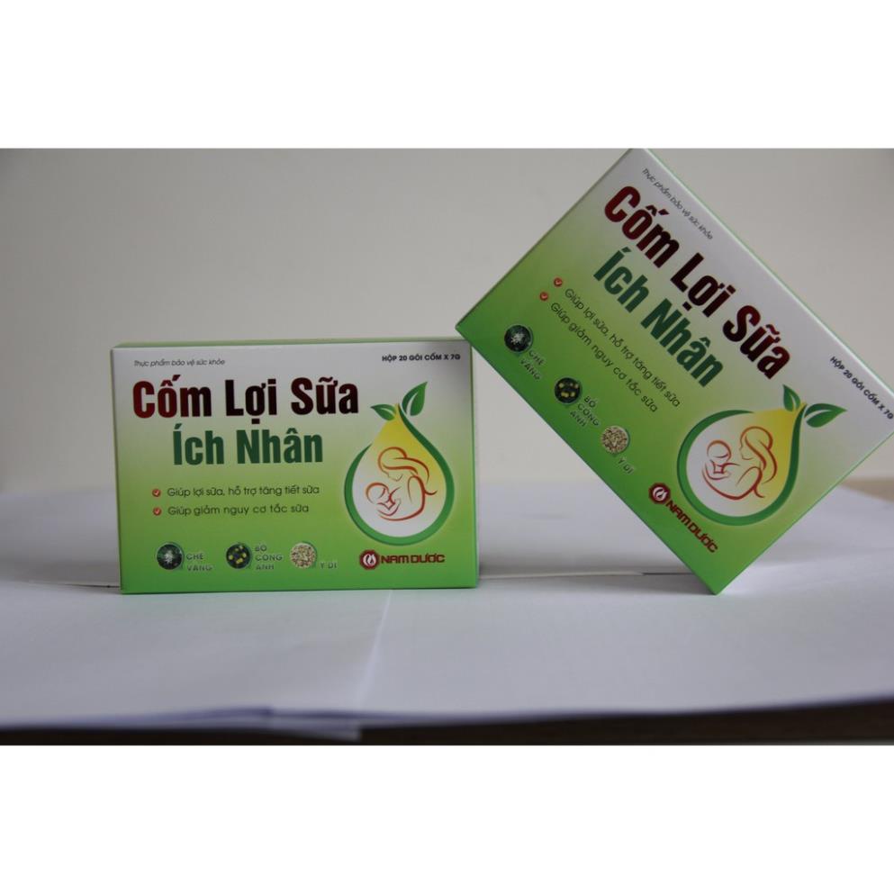 CỐM LỢI SỮA ÍCH NHÂN – Hỗ trợ tăng tiết sữa, giảm nguy cơ tắc sữa của phụ nữ sau sinh và cho con bú (20 gói)