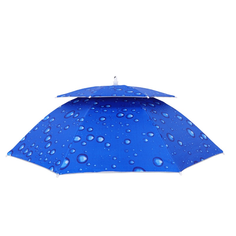 Dù Hai Lớp Đầu Cao Su Mềm Gắn Dù Chống Mưa Nắng Tiện Dụng