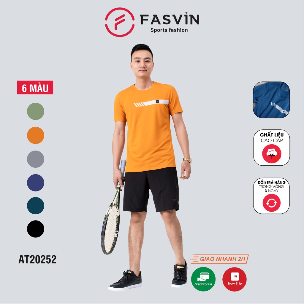 Bộ thể thao nam Fasvin AT20252.SG bộ hè nam chất poly cao cấp mềm nhẹ co giãn thoải mái mát mẻ