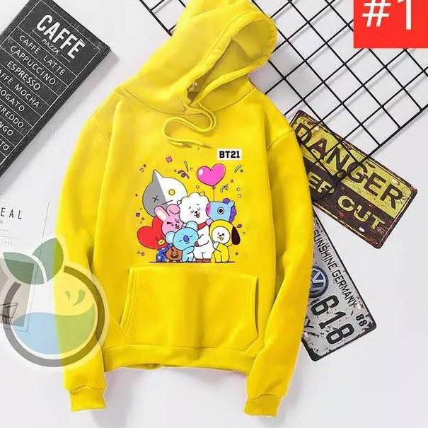 Áo Hoodie Họa Tiết Bt21 / Size Xl / Good Material C0de | G.6y.o5 H4rga