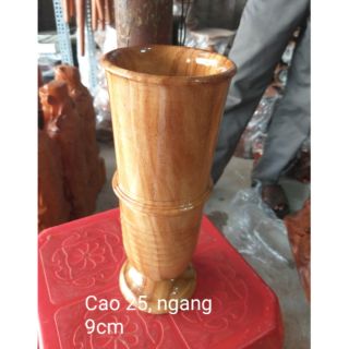 Ống đựng nhang gỗ gỏ cao 25cm