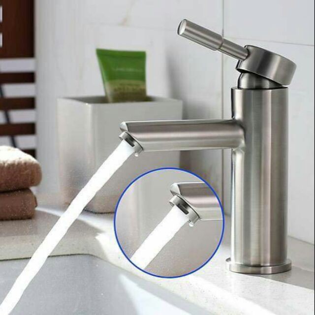 Vòi lavabo nóng lạnh - Vòi lavabo nóng lạnh cao cấp inox 304(tặng kèm dây cấp nóng lạnh)