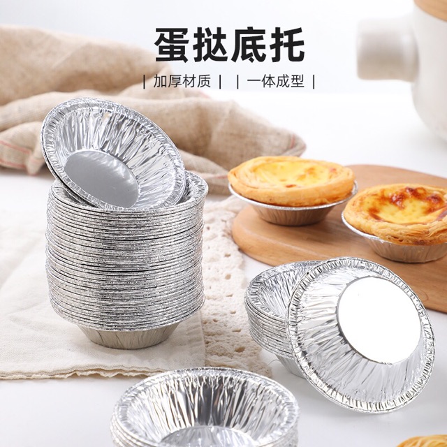 50 Đế giấy bạc bánh tart dùng 1 lần