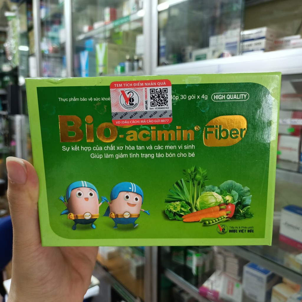 Bio-acimin Fiber hộp 30 gói bổ sung chất xơ