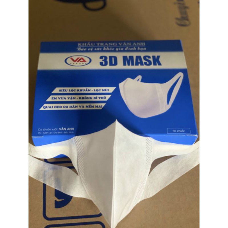 Hộp 50 chiếc khẩu trang 3D mask Vân anh