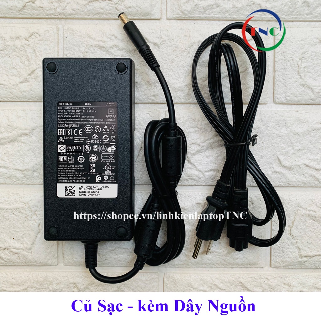 Sạc Laptop Dell 19.5V 9.23A 180W Slim Dell Precision M4600 , M4700 , M4800 Hàng ZIN Cao Cấp (Adapter Dell 180w)