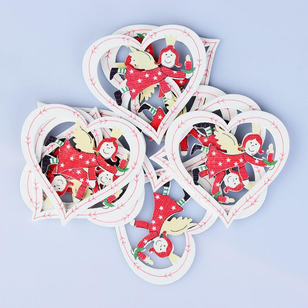 CONOPERY Chuông Treo Trang Trí Cây Thông Giáng Sinh Hình Trái Tim