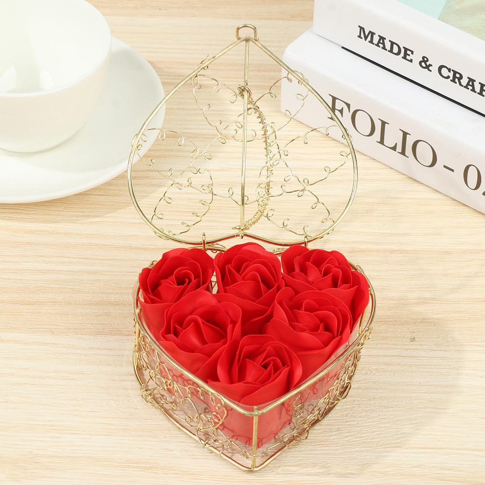 ZAIJIE24 Giỏ Sắt Đựng Hoa Hồng Xà Phòng Sáng Tạo Trang Trí Tiệc Cưới / Giáng Sinh