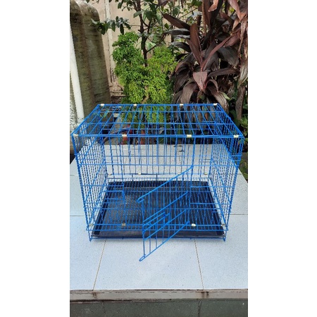 Chuồng chó mèo sắt tĩnh điện chống gỉ size M 40x60x50 loại dày dặn