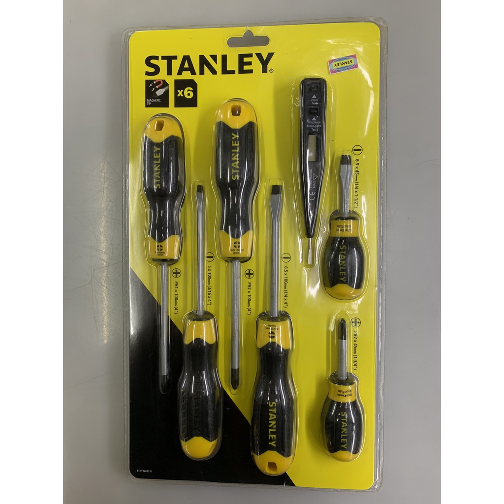 Bộ tô vít từ 6 cây STANLEY kèm bút thử điện - STHT92002-8