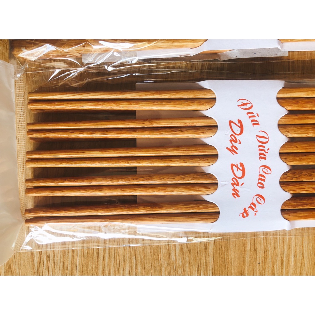 đũa dừa bến tre cao cấp 1 vĩ 10 đôi giá sỉ ( 20 chiếc )