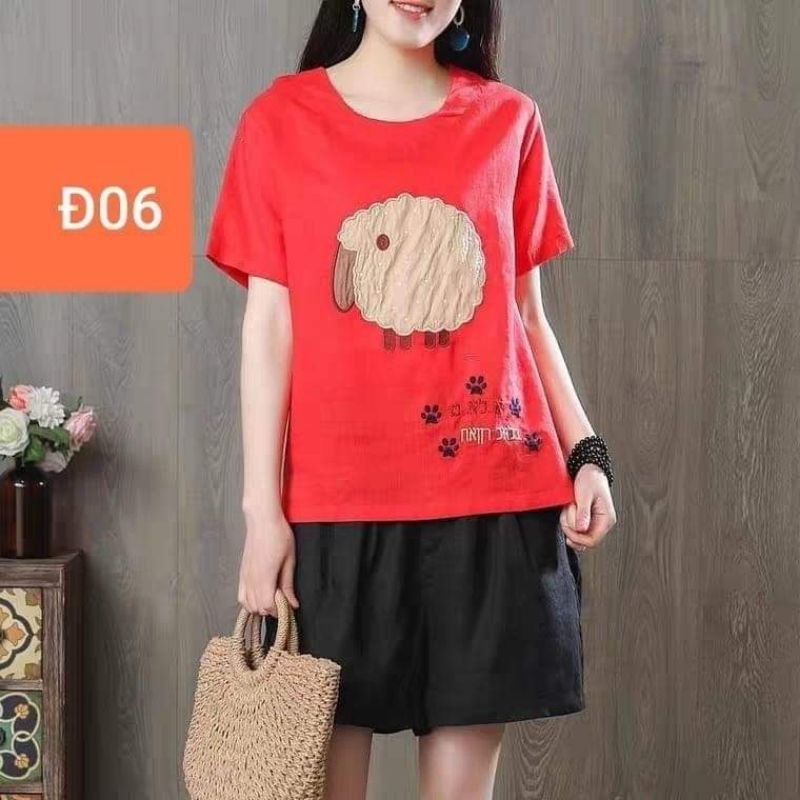 Bộ quần áo chất đũi thêu hình size 40-80kg | BigBuy360 - bigbuy360.vn