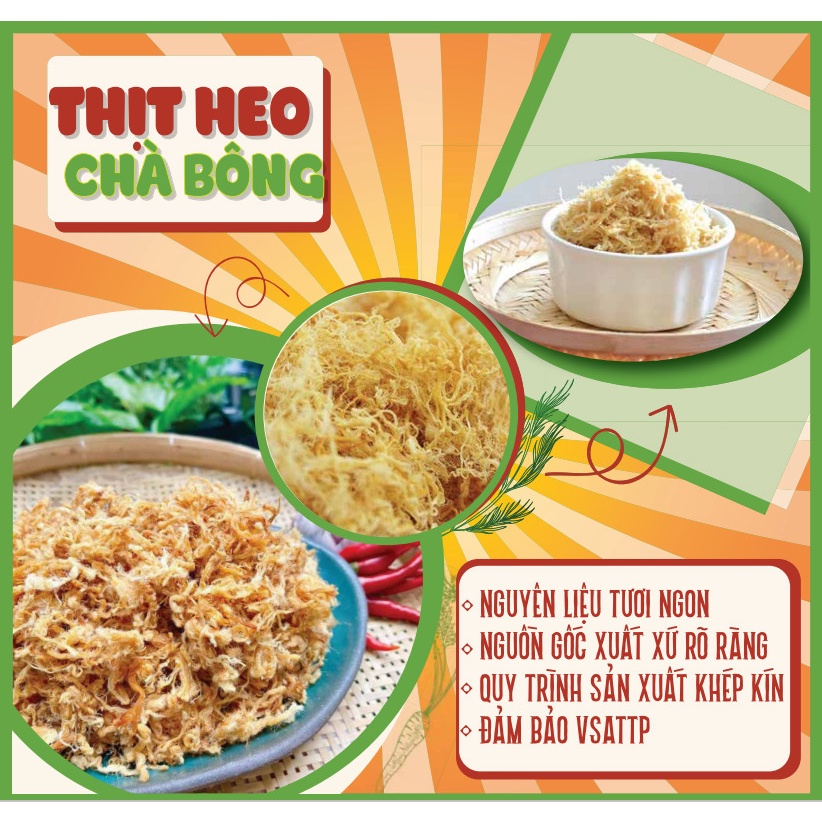 Chà Bông Heo Chà Chà Thảo Nguyên Phát TNP GÓI 150g, Ruốc, Chà Bông Sạch, Ruốc Sạch