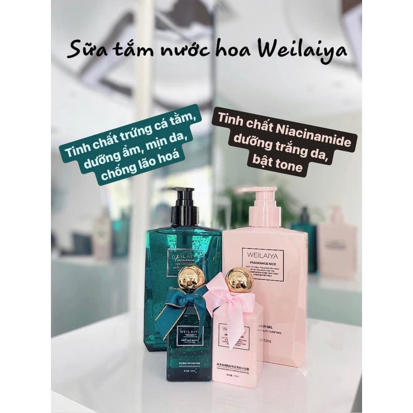 Sữa Tắm , Sữa Tắm Dưỡng Ẩm Trắng Da Weilaiya Trứng Cá Tầm Cavear 312ml - 60ml [ Chính - Hãng ] | BigBuy360 - bigbuy360.vn