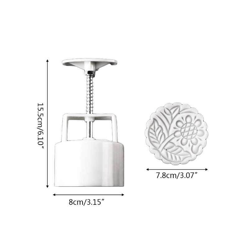 Bộ Khuôn Làm Bánh Trung Thu 150g Kèm 3 Khuôn Đóng Dấu DIY