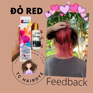 (KHÔNG TẨY100%) Thuốc nhuộm tóc ĐỎ RED - ĐỎ LỬA - FIRE
