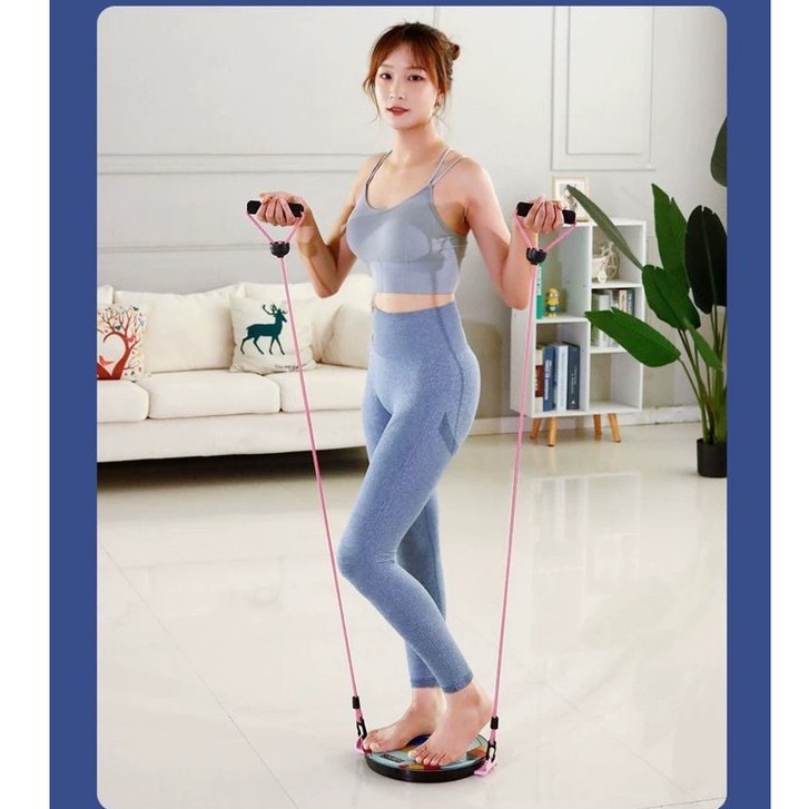 BÀN XOAY EO kết hợp CÂN ĐIỆN TỬ 2 in 1_Siêu tiện lợi_hỗ trợ tập Gym giảm cân_Theo dõi sức khỏe hằng ngày
