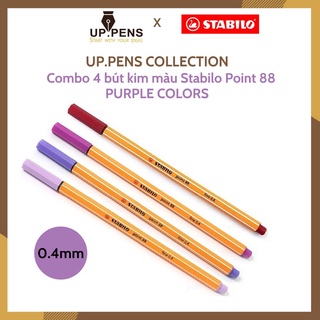Combo 4 bút line Stabilo Point 88 Fineliner Markers Pen – Purple Colors