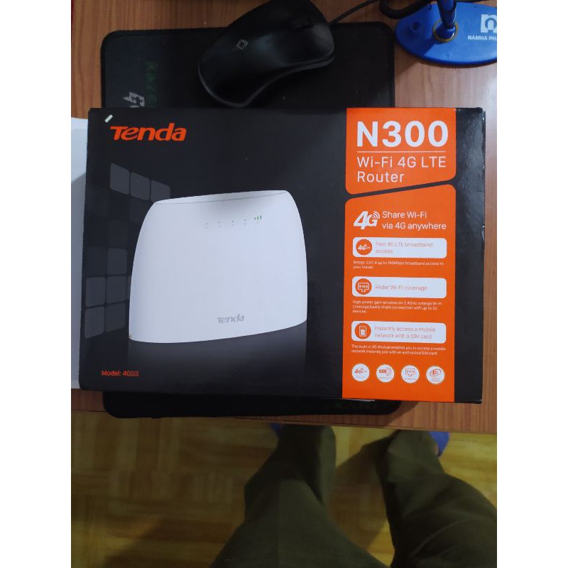 Bộ phát wifi 4G Tenda N300 có cổng lan