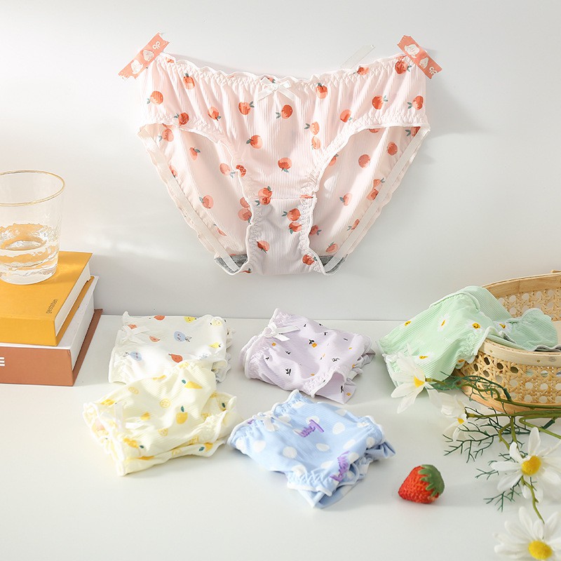 Quần lót nữ đúc su gân tăm Chunxuu, chất lanh siêu mát lạnh thiết kế họa tiết dễ thương - QC21