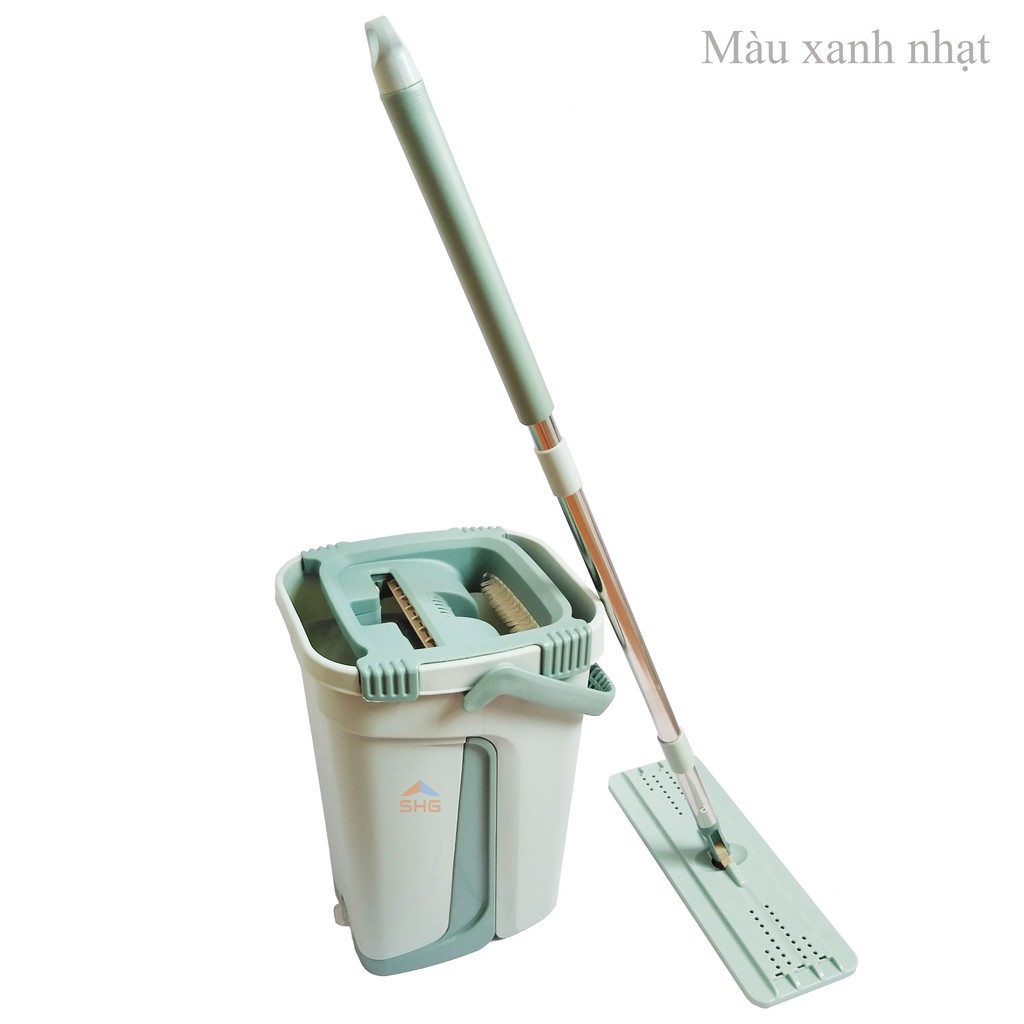 Cây lau nhà bộ lau nhà thông minh tự vắt 360 độ cao cấp , mâm cây lau inox – Mã TD_BV