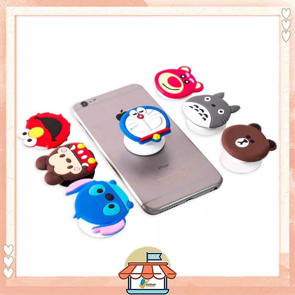 Bộ 2 Giá Đỡ Điện Thoại Hình Nhân Vật Hoạt Hình 3d Bằng Pvc | BigBuy360 - bigbuy360.vn