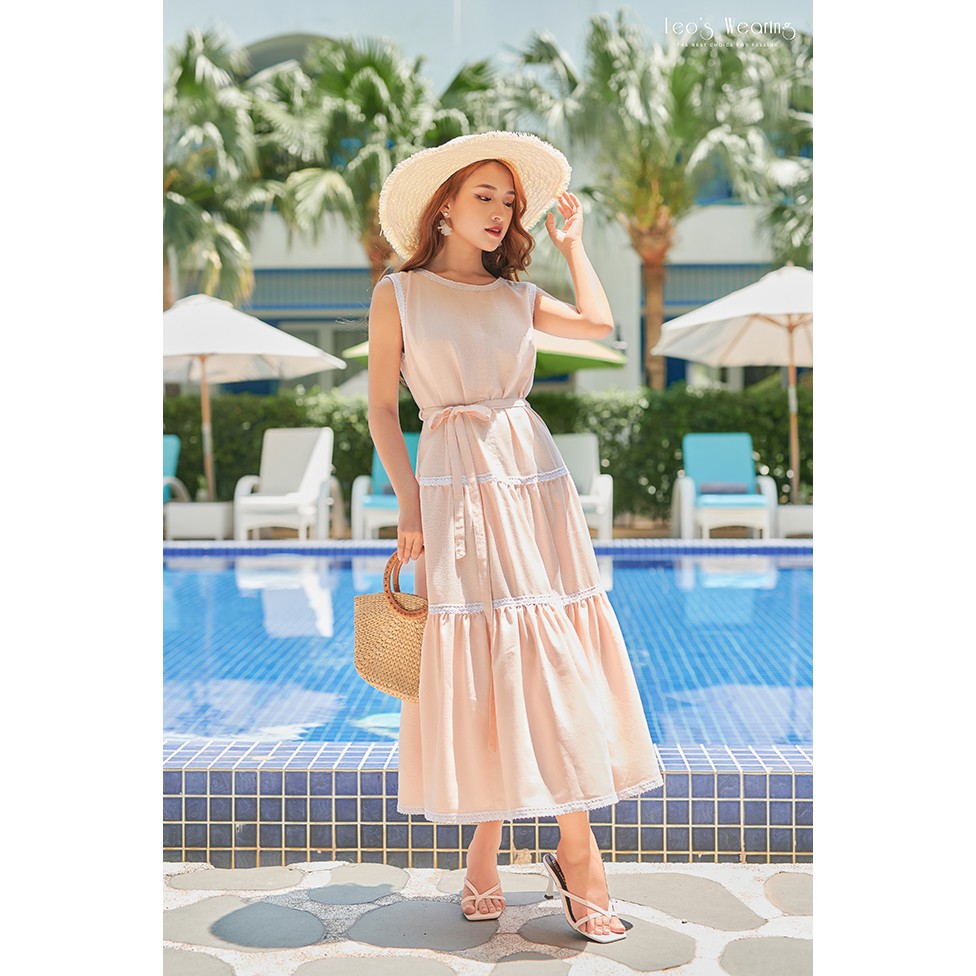 A91 ˗ ĐẦM MAXI VIỀN CHỈ COTTON LINEN BỘT PREMIUM | BigBuy360 - bigbuy360.vn