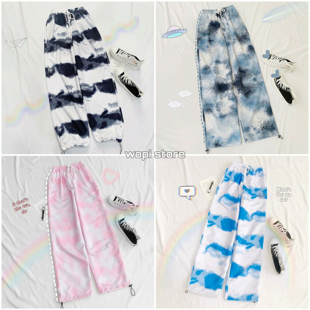 [Mã FATHANG5 giảm 10K đơn 50K] Quần Jogger Loang Màu Dây Rút SPUN Phản Quang - Tie Dye Flash Pants Unisex ( 2 Màu )