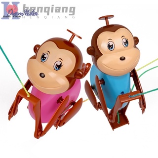 Climbing Rope Monkey Toy Mechanical Wind up Toy with Sound Effect Gift for Kids