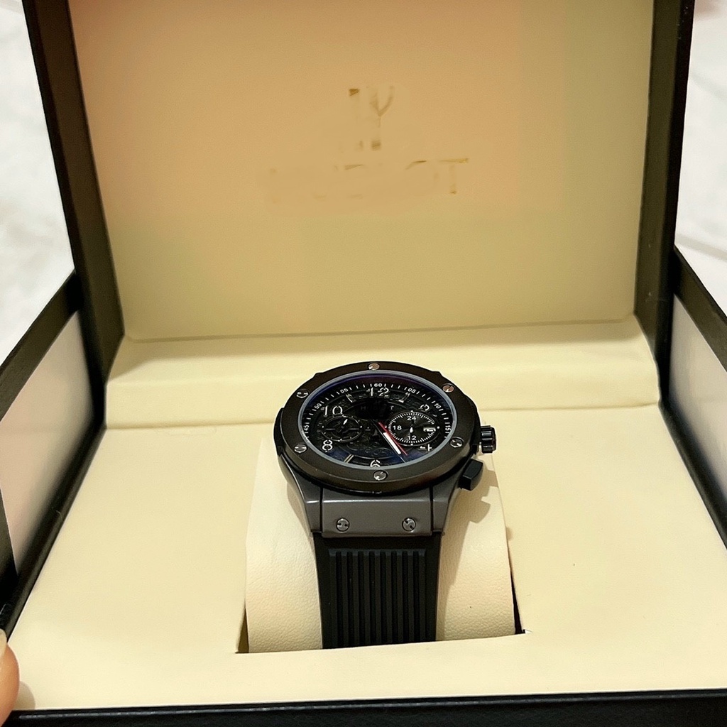 Đồng hồ NAM Tibihome dây da kim loại thời trang HU2123 nhiều mặt trắng đen chống nước chống xước bảo hành