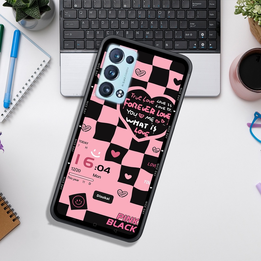 Ốp Lưng OPPO RENO 6 4G - RENO 6 5G - RENO 6Z , In Hình &quot;Black Heart&quot; Phong Cách Đẹp.
