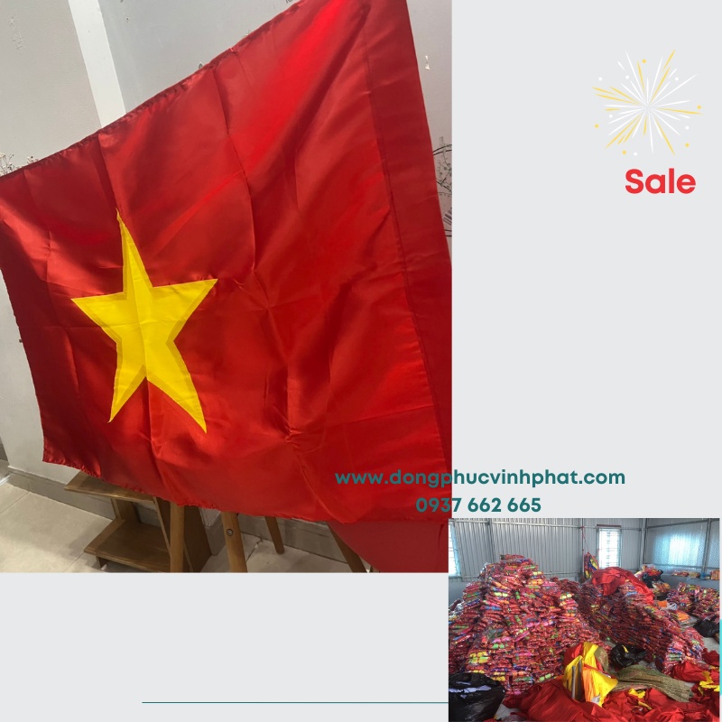 Cờ Tổ Quốc Việt Nam Hàng Chuẩn Vải Đẹp Hình Thật
