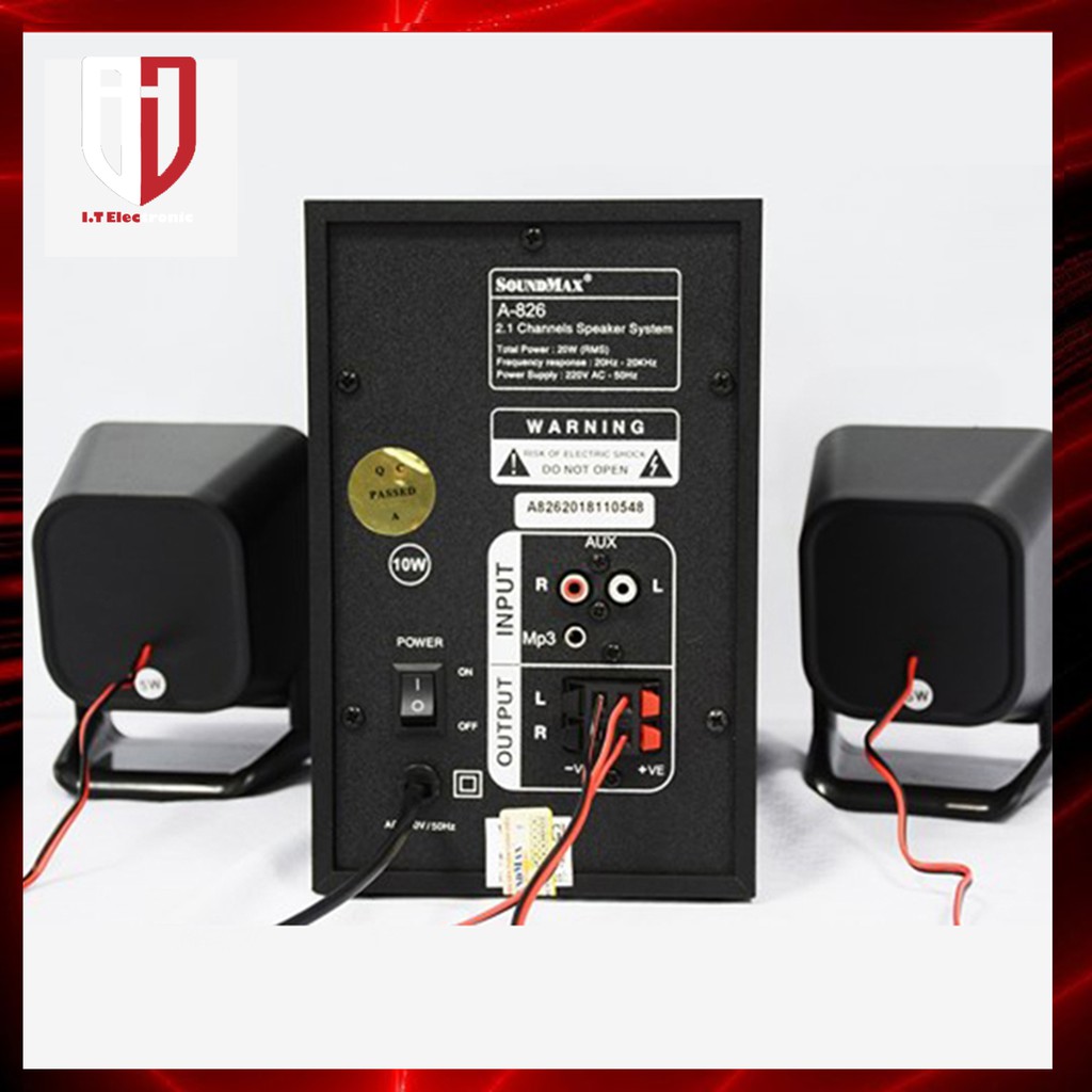 Loa máy tính buluetooth để bàn công suất lớn 2.1 SOUNDMAX A826 loa pc bass mạnh