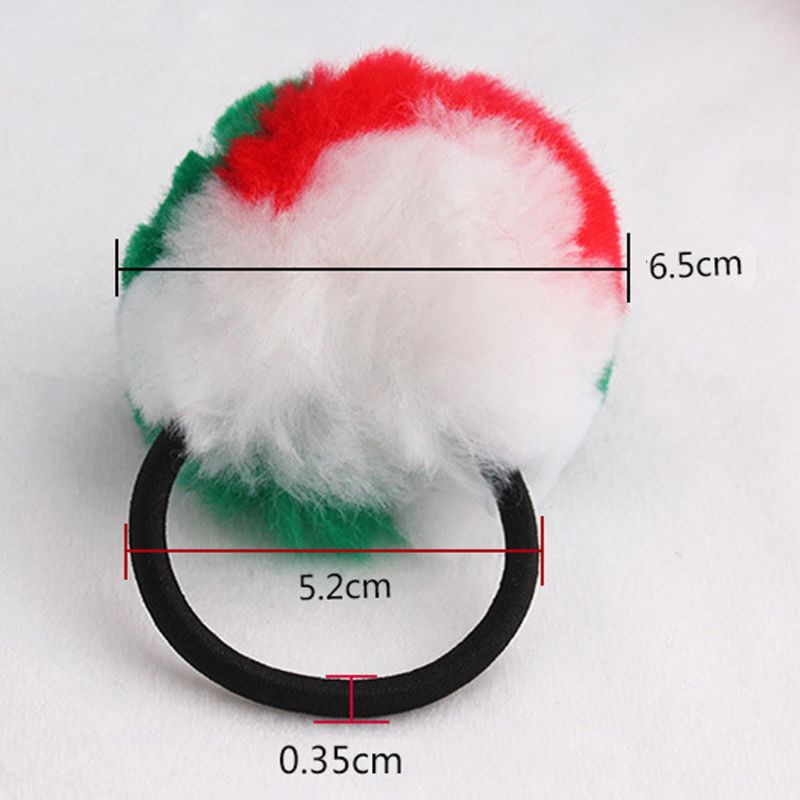 Băng Đô Cài Tóc Đính Bóng Lông Màu Kẹo Ngọt Dễ Thương Cho Bé Gái