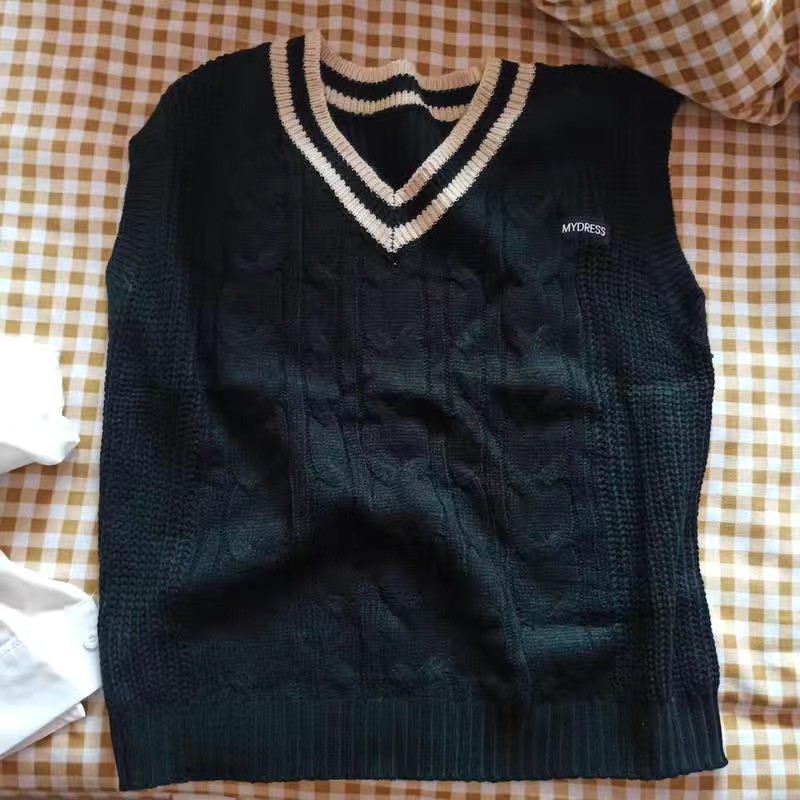 áo gile len đan form rộng  mặc cùng sơmi cực xinh | BigBuy360 - bigbuy360.vn