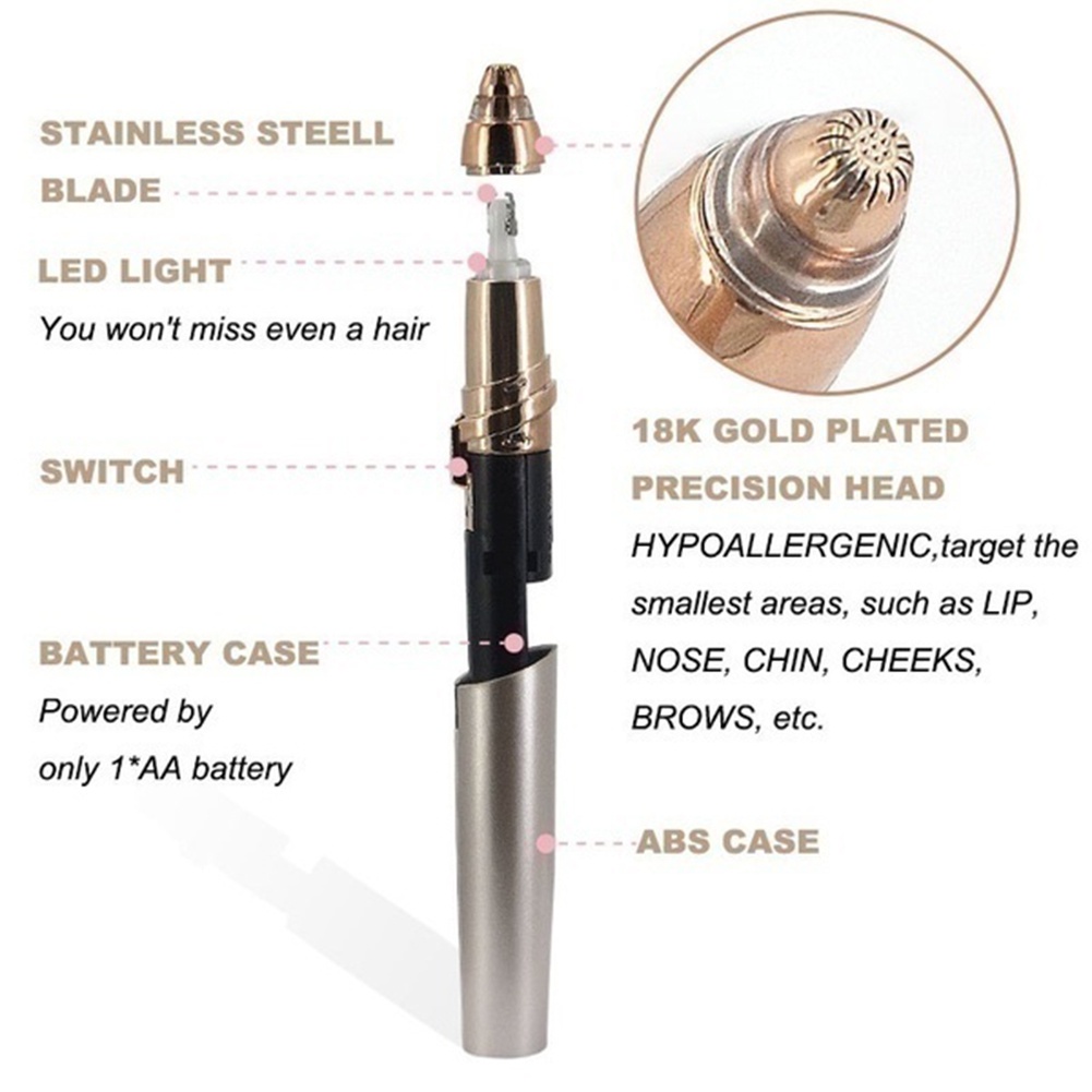 [Hàng mới về] Máy tỉa lông mày không gây đau tiện lợi cho nữ