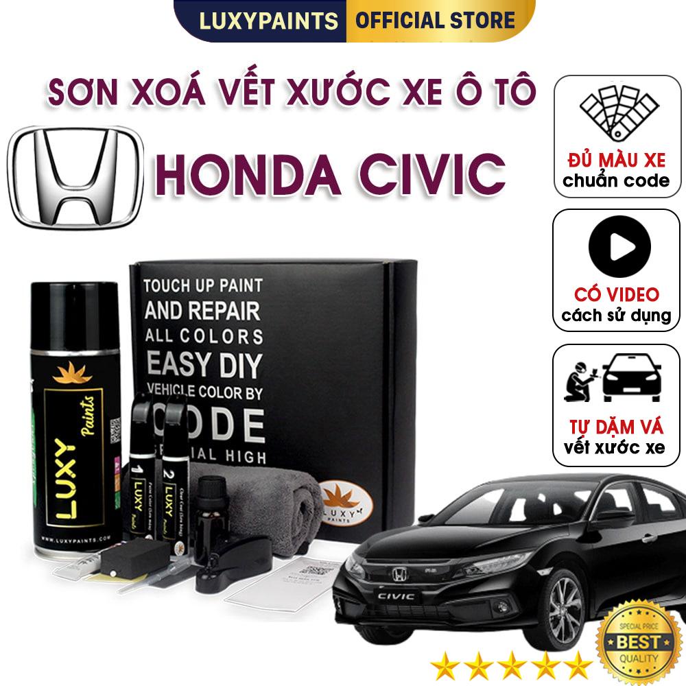 Sơn xóa vết xước xe ô tô Honda Civic LUXYPAINTS, màu chuẩn theo Code dễ sử dụng độ bền cao - LP01HOCV