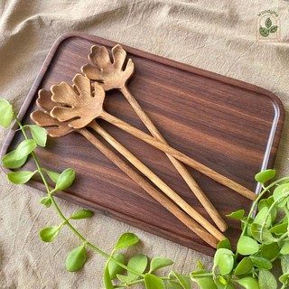 Muỗng gỗ decor hình chiếc lá, muỗng trang trí, muỗng gỗ đẹp