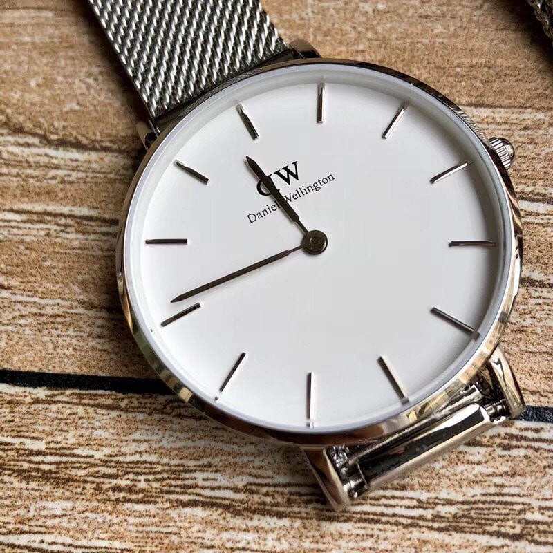 Đồng hồ Nam Nữ Daniel Wellington Classic Petite- Dây Bạc mặt Trắng - 28mm 32mm