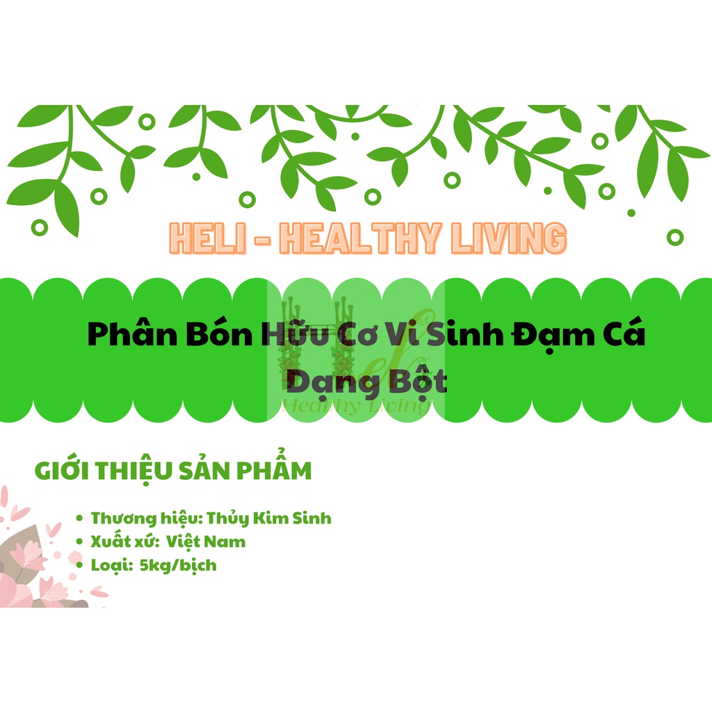 5kg Phân Bón Hữu Cơ Vi Sinh Đạm Cá Dạng Bột Giàu Dinh Dưỡng, Trồng Hạt Giống Rau Củ Quả, Hoa Hồng, Cây Cảnh