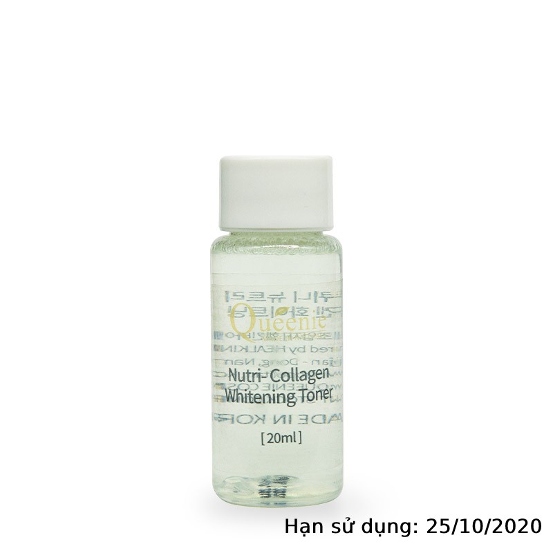 Nước hoa hồng trắng da Queenie bổ sung Collagen trải nghiệm 20ml