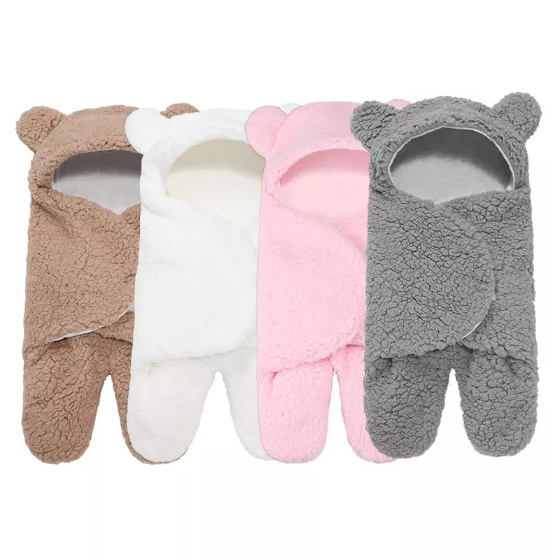 Babyucarea Túi ngủ Unisex cho bé One Piece Mùa đông Ấm áp và mềm mại Lông cừu và bông quấn quần áo trẻ sơ sinh Qui-zali