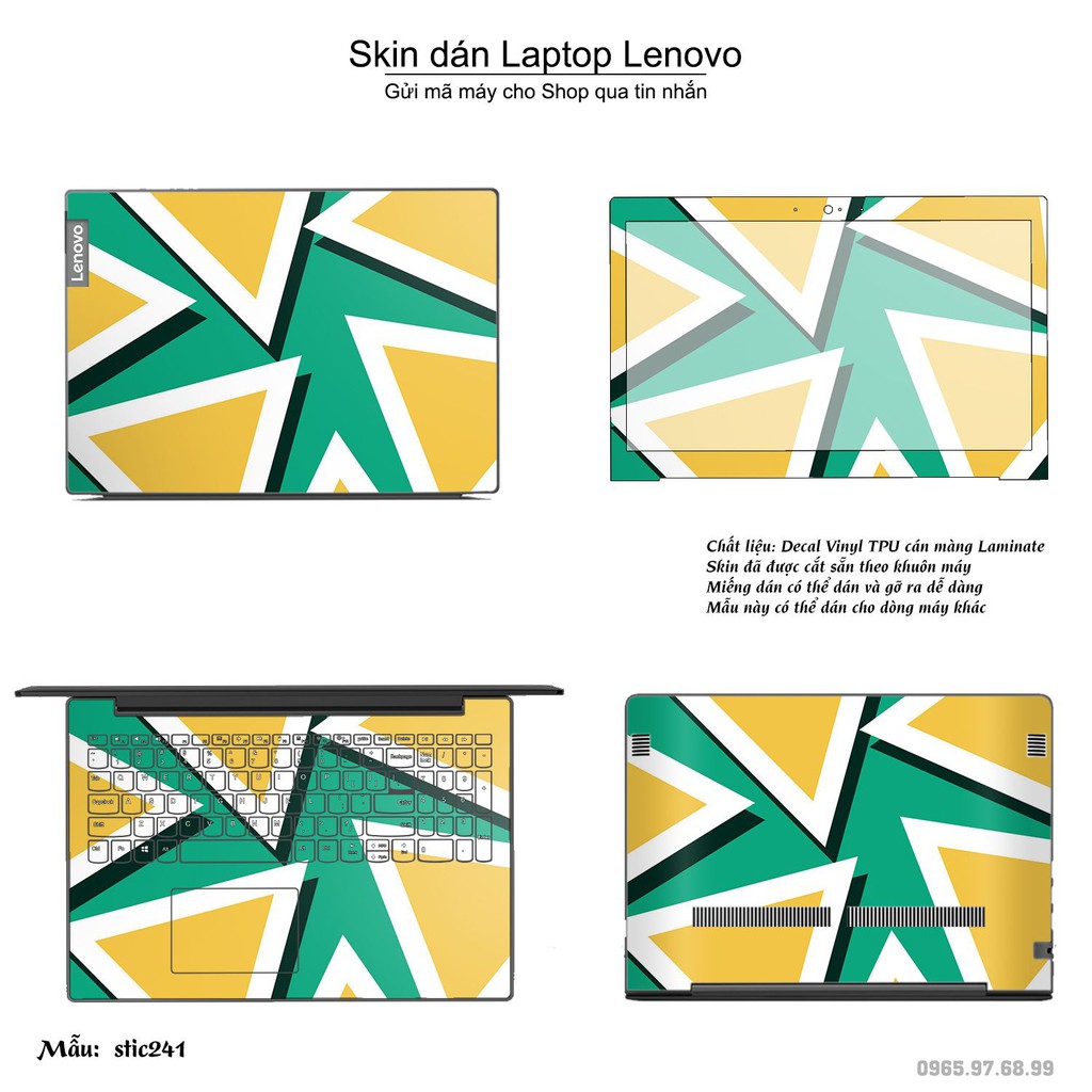 Skin dán Laptop Lenovo in hình Hoa văn sticker nhiều mẫu 39 (inbox mã máy cho Shop)