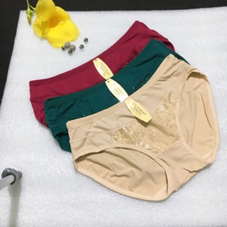 Set 10 quần lót nữ thun lạnh phối ren, quần chíp thun lạnh