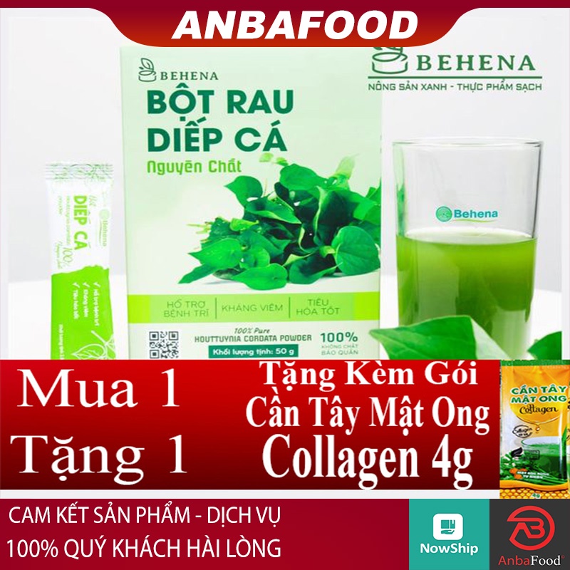 Bột rau diếp cá nguyên chất Behena 50g (20 gói x 2.5g)