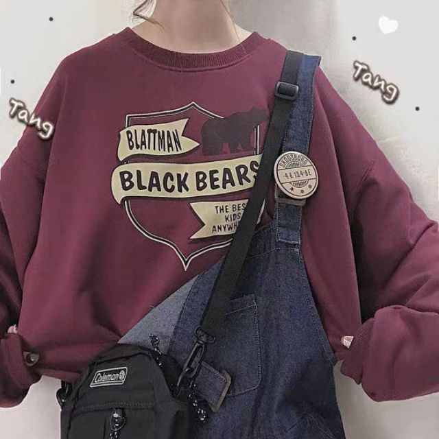 Áo sweater black bear