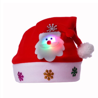 Mũ NoelGIADUNGTONGKHO1Mũ Noel có đèn phát sáng độc đáo thời trang, Mũ giáng sinh xinh xắn cho người lớn và trẻ em