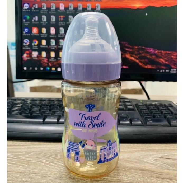 Bình sữa PPSU cổ rộng ku.ku duckbill ku5874 ku5875 260ml