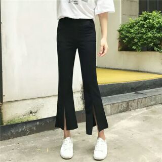Quần ống loe có xẻ ulzzang