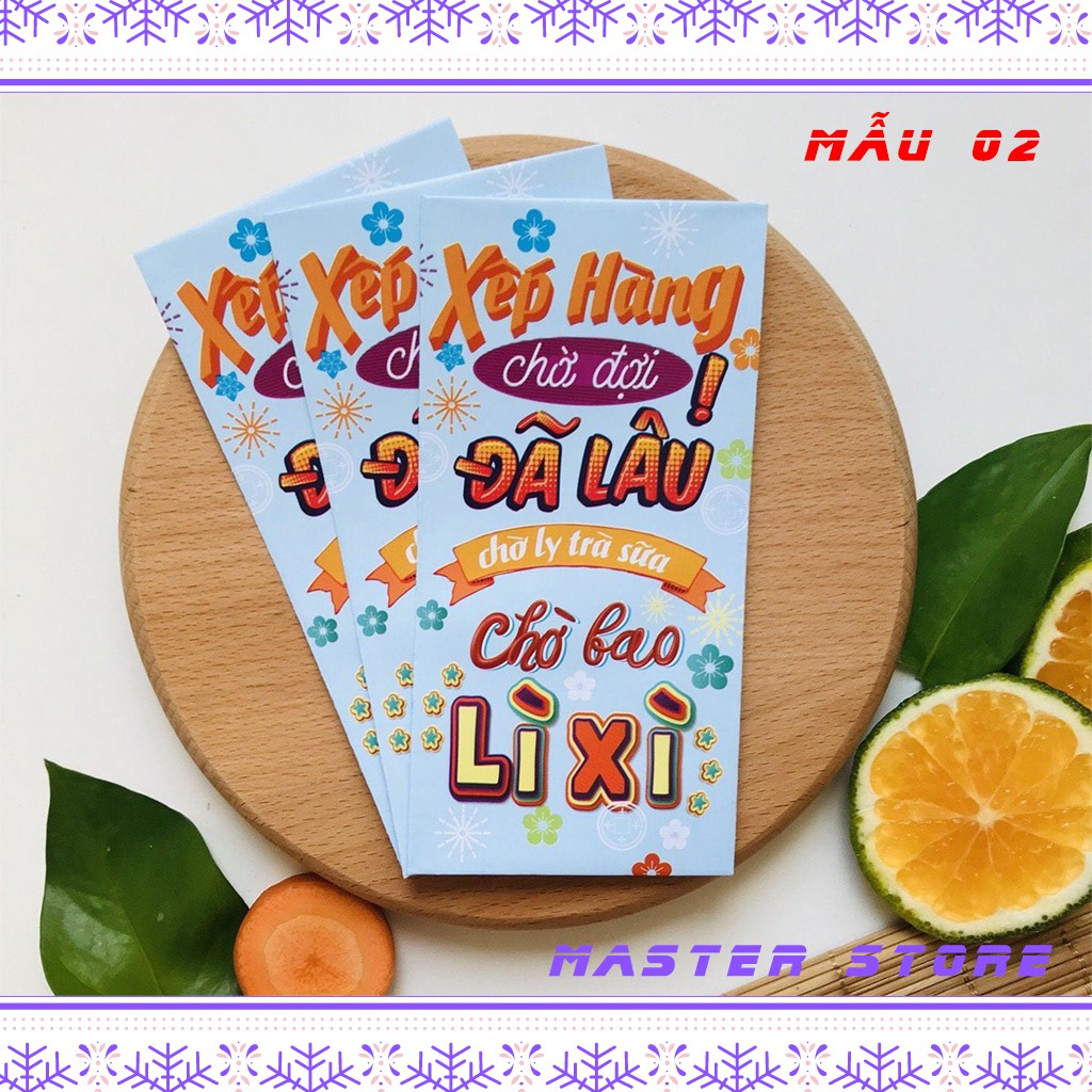 Bao lì xì Tết cao cấp (set 10 cái) giấy Couche Hàn Quốc bóng mịn Master store